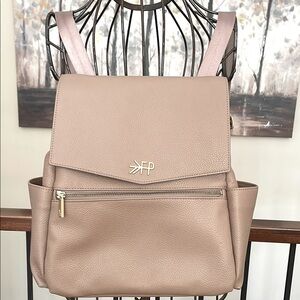 Freshly Picked Classic Modern Vegan Pebbled Leather Multi Pocketed Diaper Bag